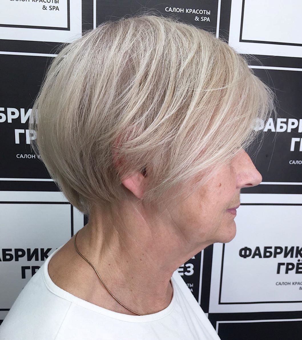 Wispy Ash Blonde Cut for Thin Hair