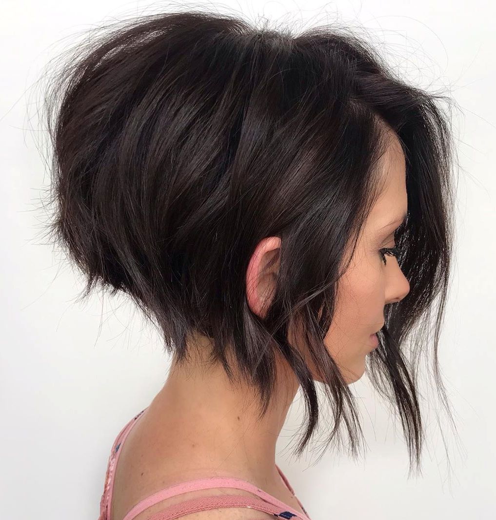 Textured Bob with Long Layers in Front