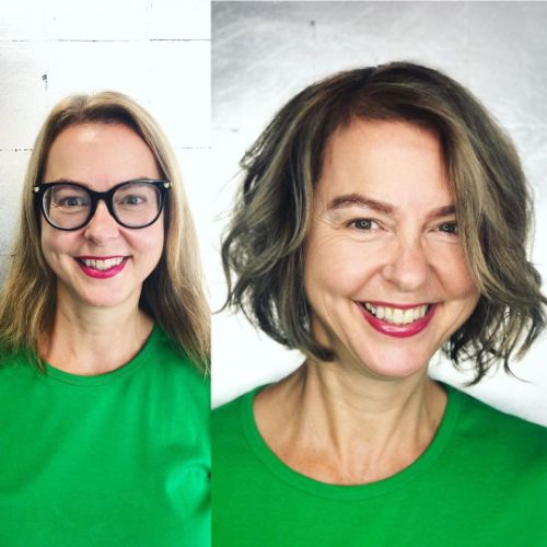 40 and Up Wavy Bob for Thin Hair