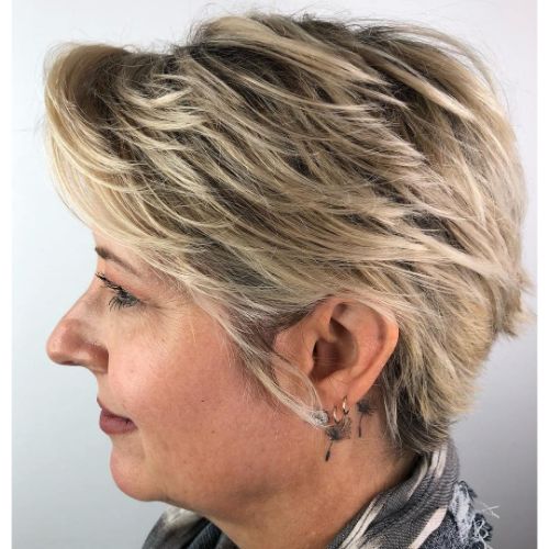 Layered Short Blonde Haircut