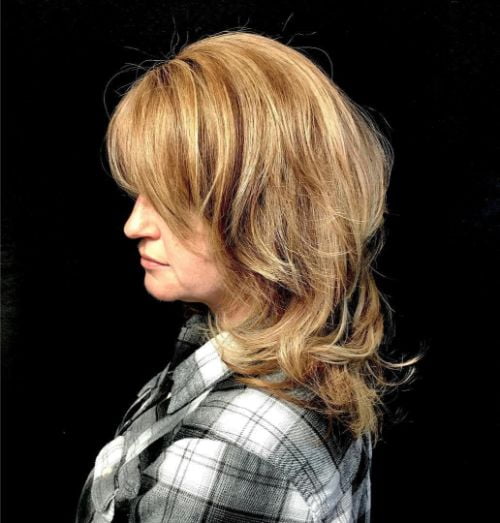 Beautiful Medium-Length Shaggy Haircut