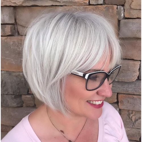 Bob Haircut for Women with Glasses
