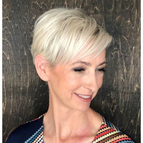 Short Blonde Hair with Layers Over 40