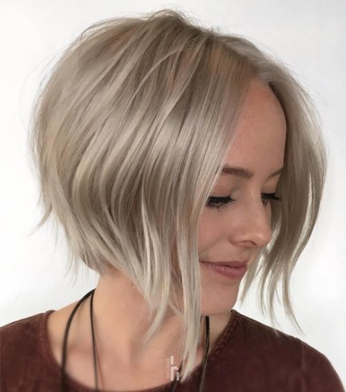 Short Asymmetrical Bob for Fine Hair