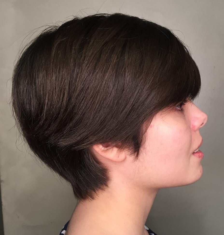 Long Pixie for Round Faces and Thick Hair