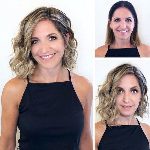 Asymmetrical Bob with Balayage Highlights