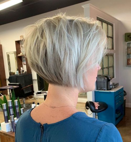 Blonde Wedge Bob for Fine Hair