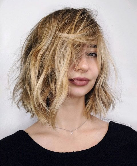 Messy Blonde Bob Haircut