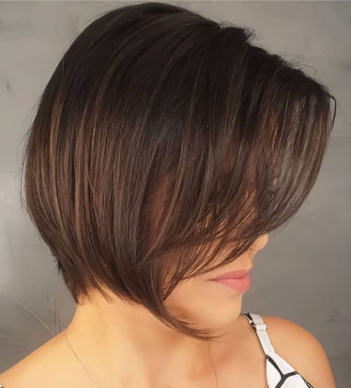 Short Asymmetrical Bob for Fine Hair