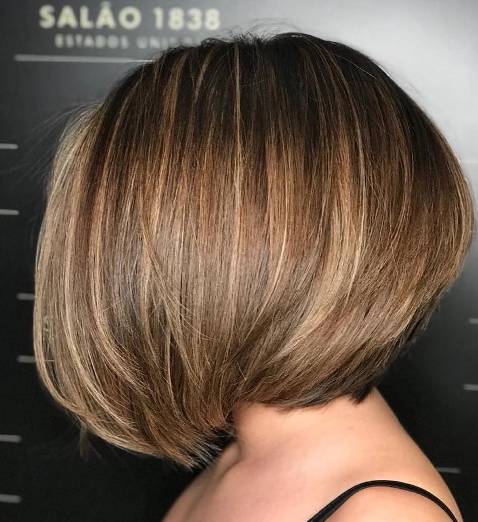 Long Stacked Bob for Thick Hair
