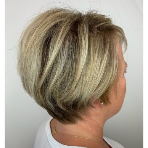 Long Pixie with Blonde Highlights