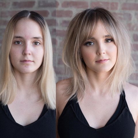 Medium Tousled Blonde Bob for Thin Hair