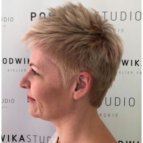 Short Choppy Cut for Women Over 40