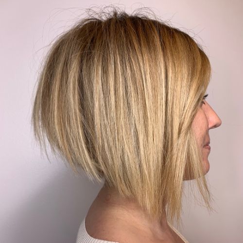 Angled Bob for Straight Hair