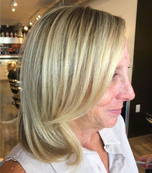 Shoulder Length Blonde Balayage Lob