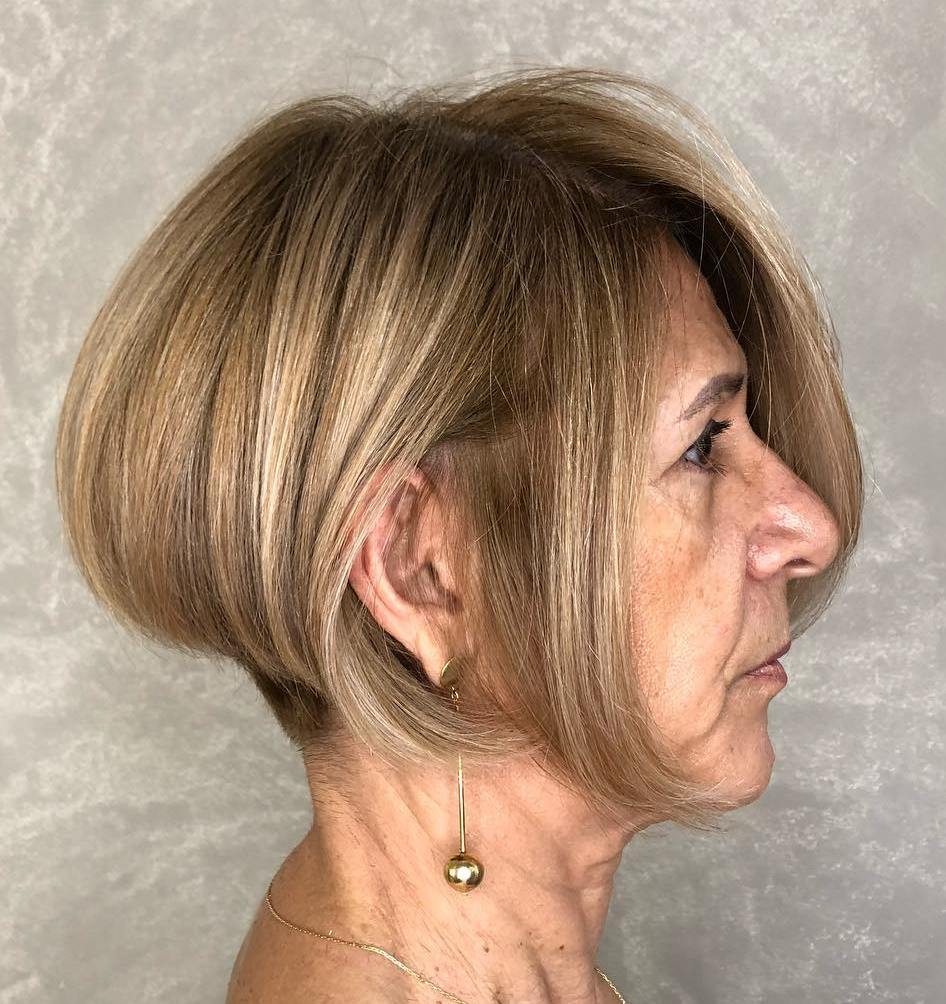 Stacked Bob Over 60