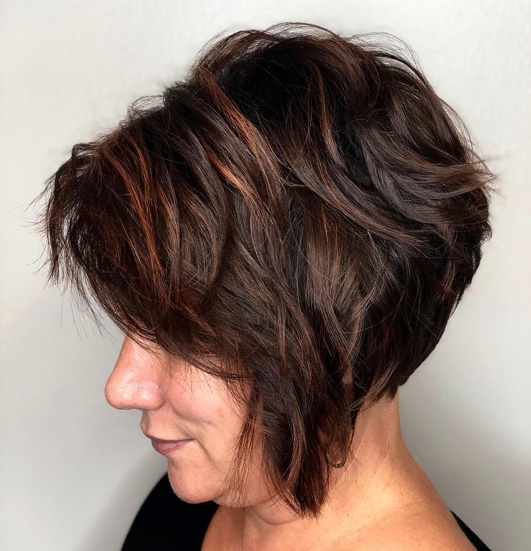 Brunette Pixie Bob for Ladies Over 50