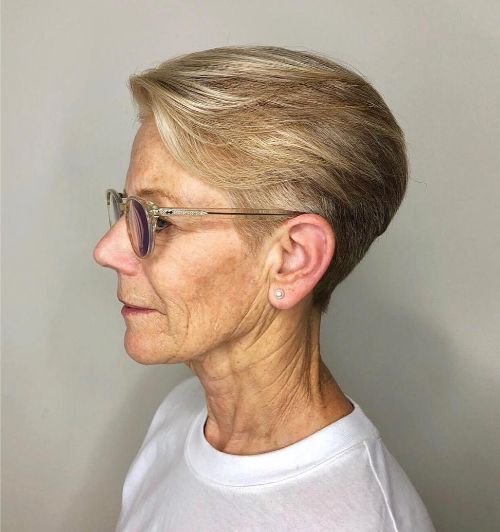 Short Tapered Pixie with Glasses
