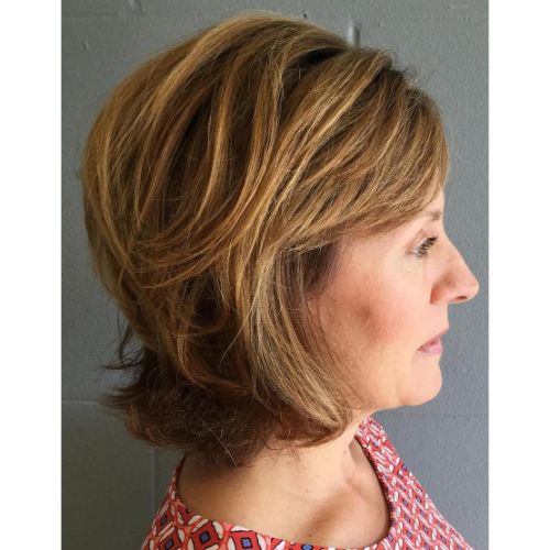 Medium Shag Haircut for Women Over 40