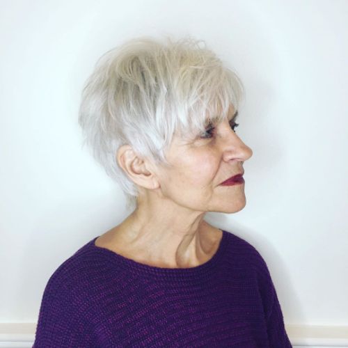 Shaggy Pixie Haircut for Older Women