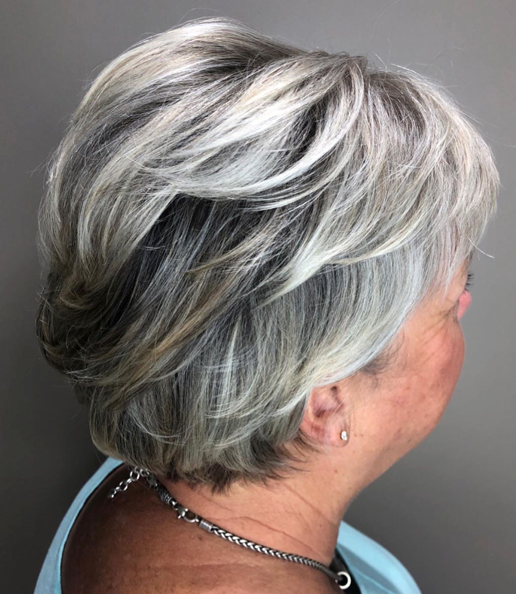 Gray Feathered Pixie Over 60