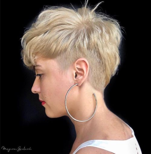 Undercut Pixie for Fine Wavy Hair