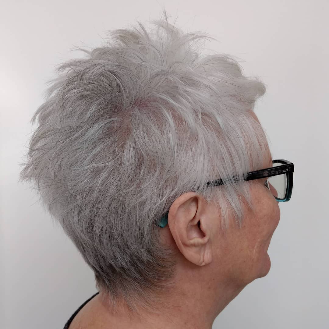 Gray Pixie for Women with Fine Thin Hair