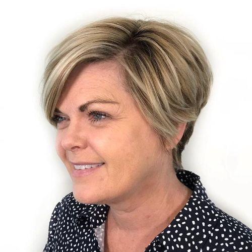 Tapered Pixie with a Side Part