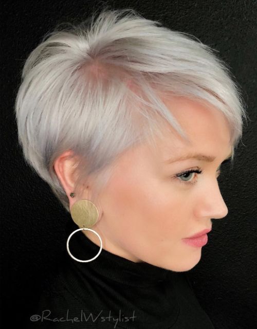 Silver Pixie for Fine Thin Hair