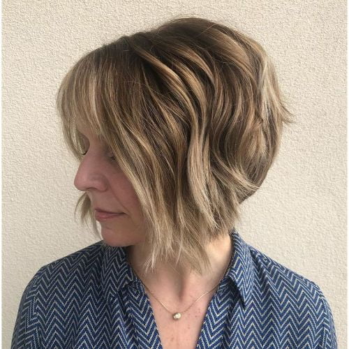 Modern Bob for Women Over 40 with Thick Hair