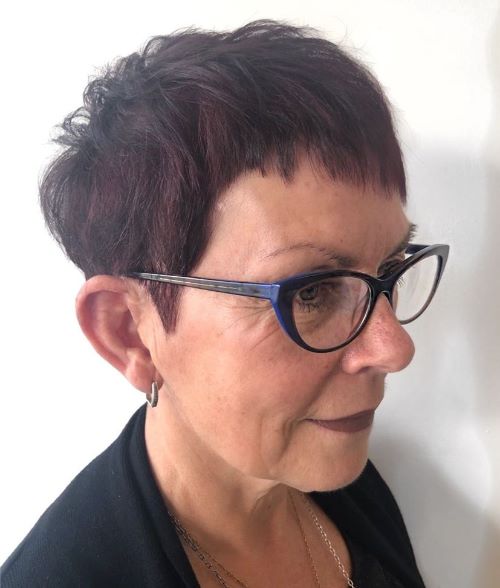 Modern Tapered Pixie with Bangs