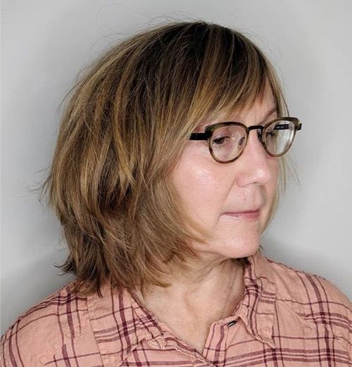 Shaggy Bob for Women with Glasses