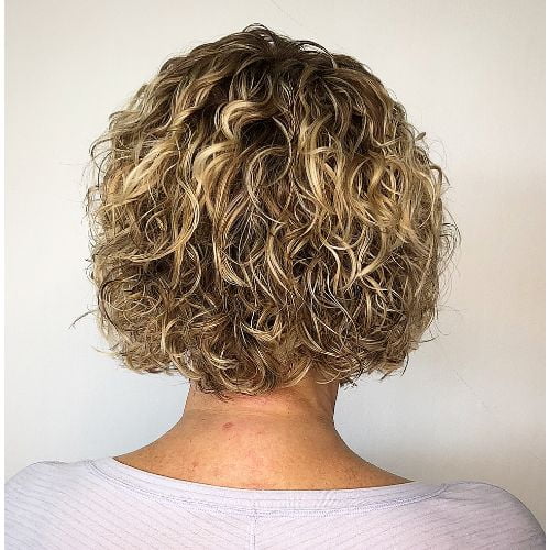 Short Curly Blonde Bob Haircut