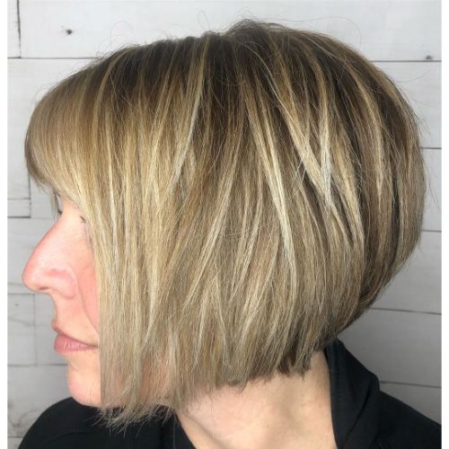 Modern Short Layered Bob