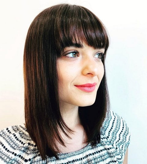 Sleek Straight Haircut with Bangs