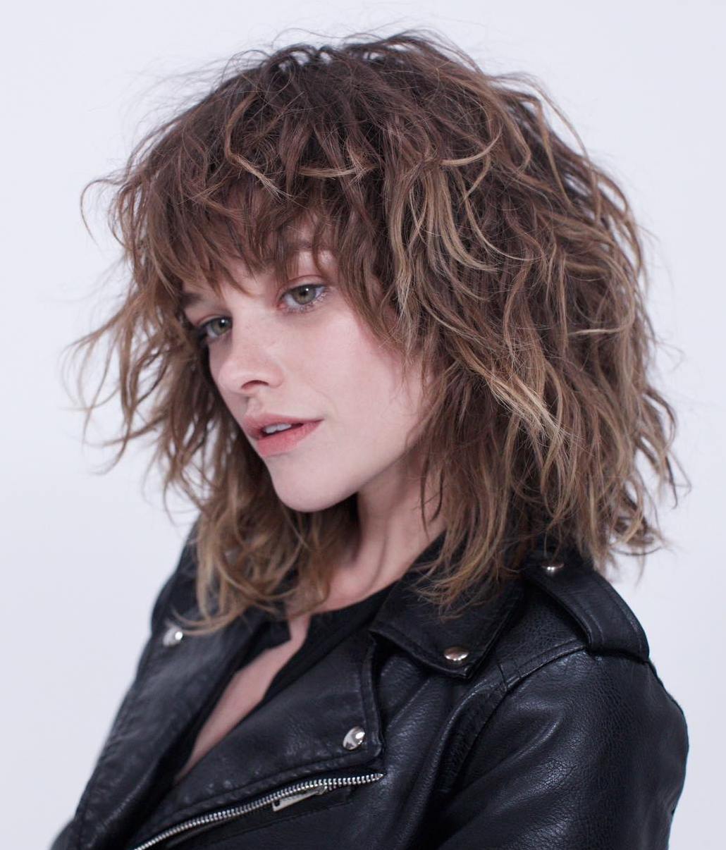 Medium Shag for Thick Frizzy Hair